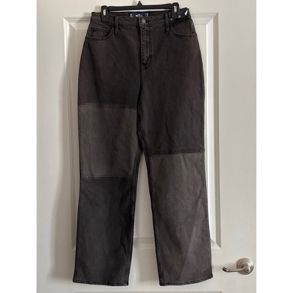 Hollister Ultra High-Rise Black Patchwork Dad Jeans Size 9 - Picture 4 of 9